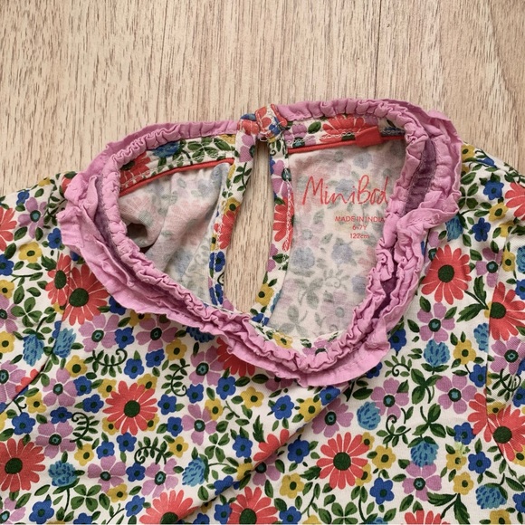 Mini Boden Floral Cotton/model Dress, Size 6-7 - Picture 4 of 4